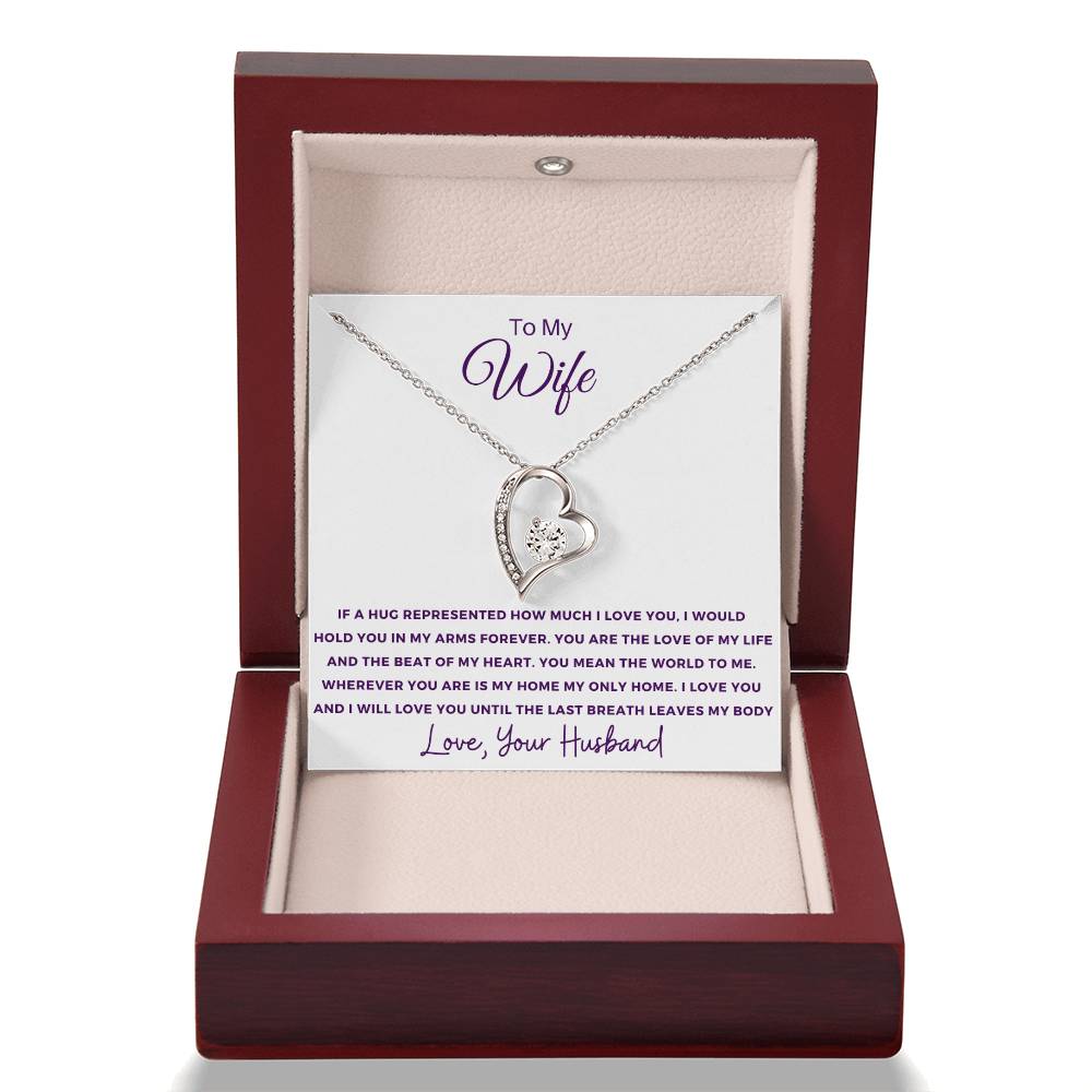 To My Wife - You Mean The World To Me - Best Gift for wife - Forever Love Necklace