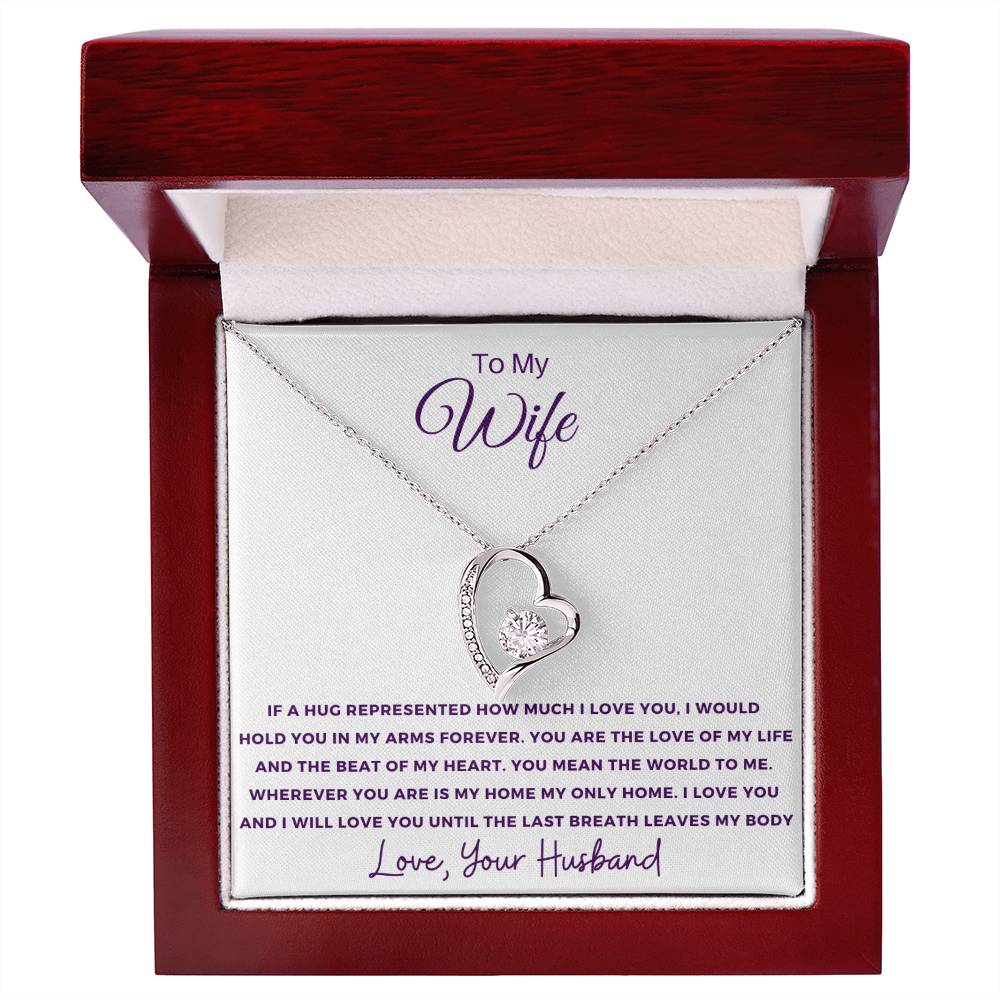 To My Wife - You Mean The World To Me - Best Gift for wife - Forever Love Necklace