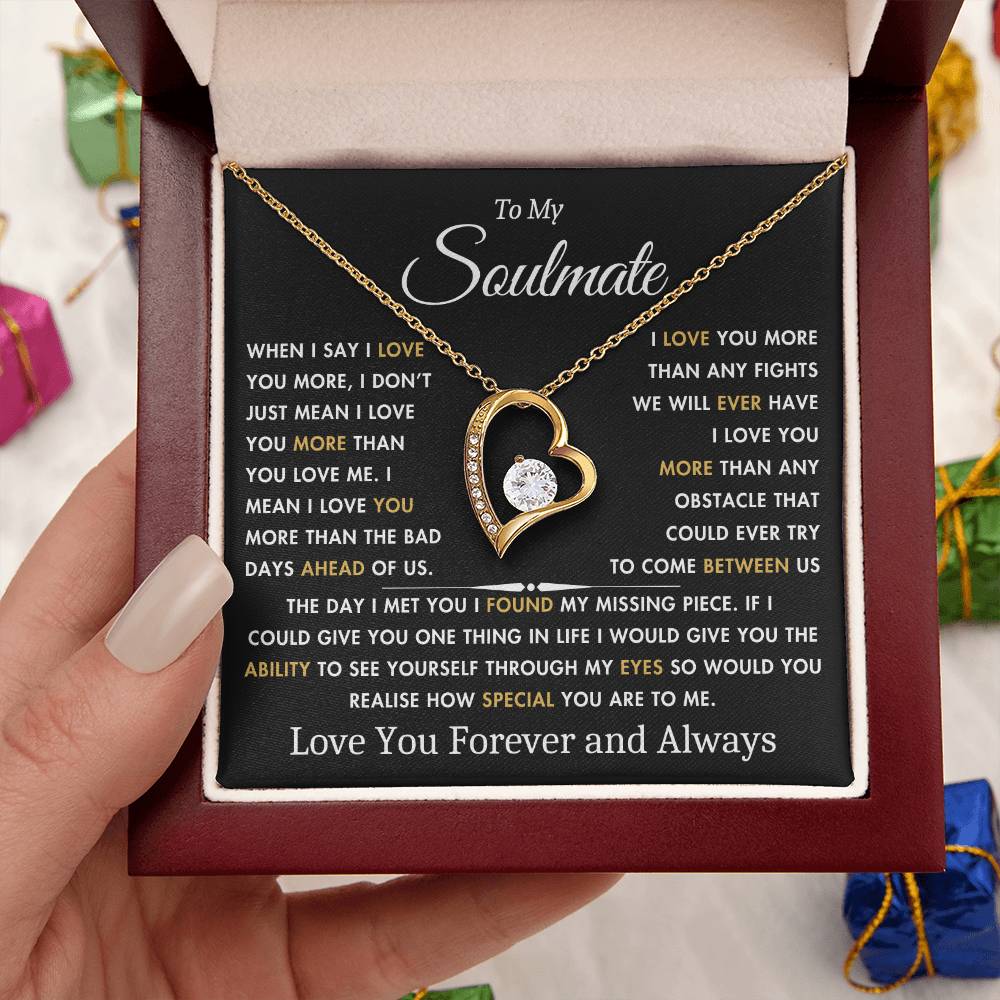 To My Soulmate - The Day I Met You - Best Gift for Soulmate - Forever Love Necklace