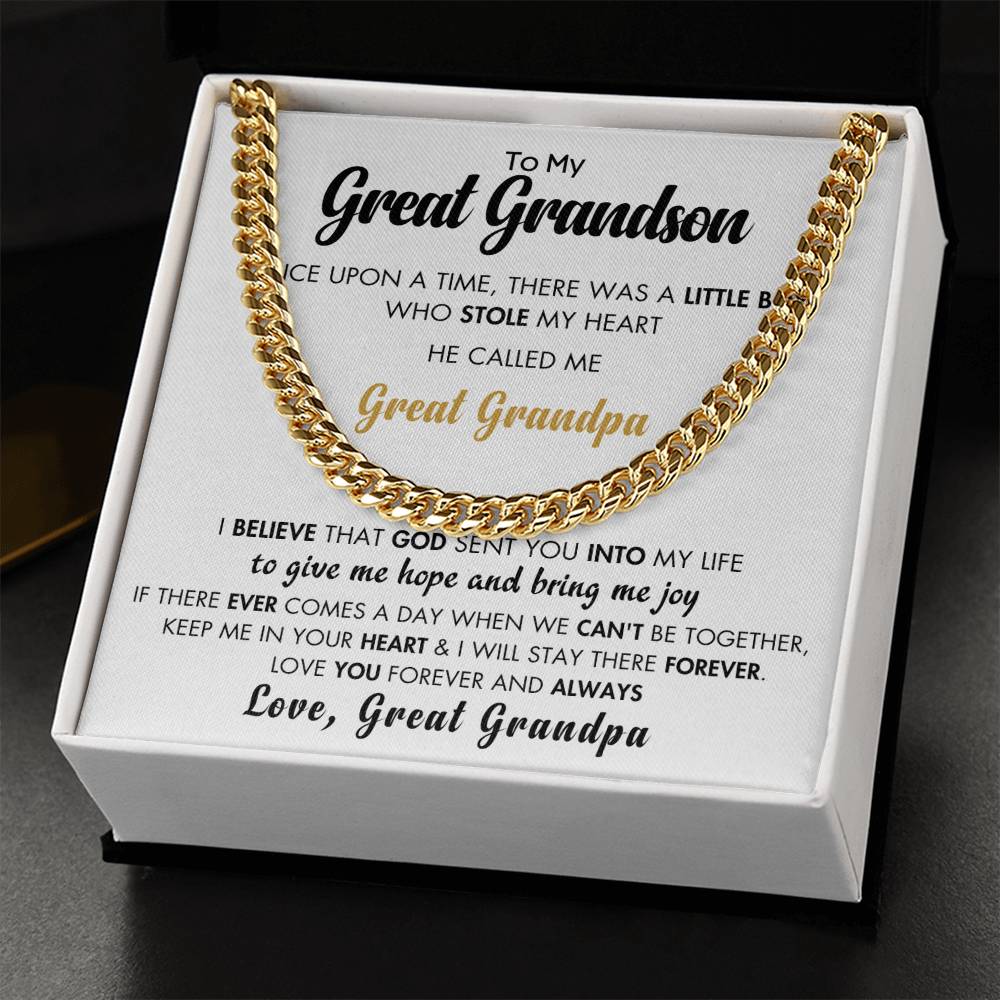 To My Great Grandson - You Stole My Heart - From Great Grandpa