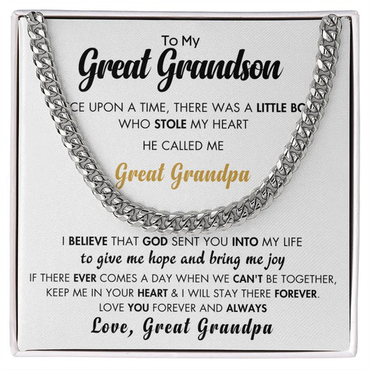 To My Great Grandson - You Stole My Heart - From Great Grandpa