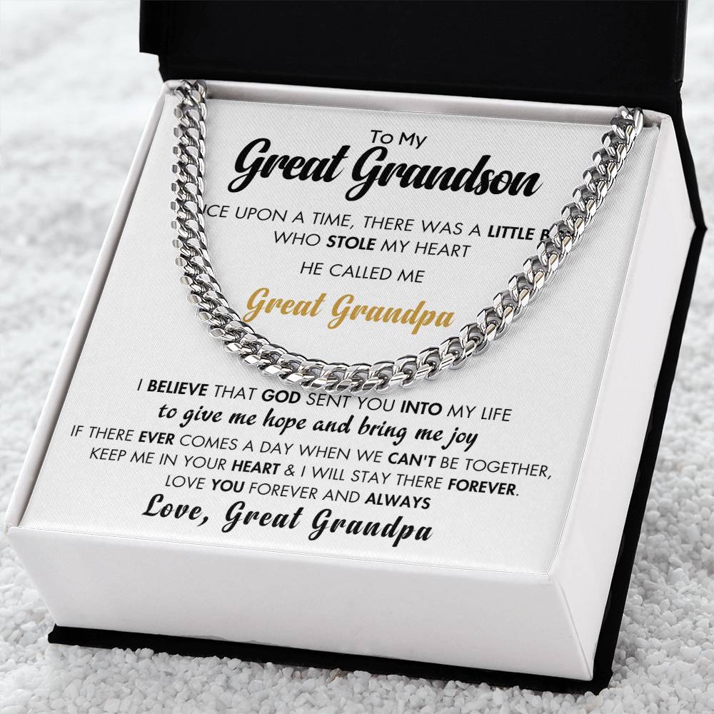 To My Great Grandson - You Stole My Heart - From Great Grandpa