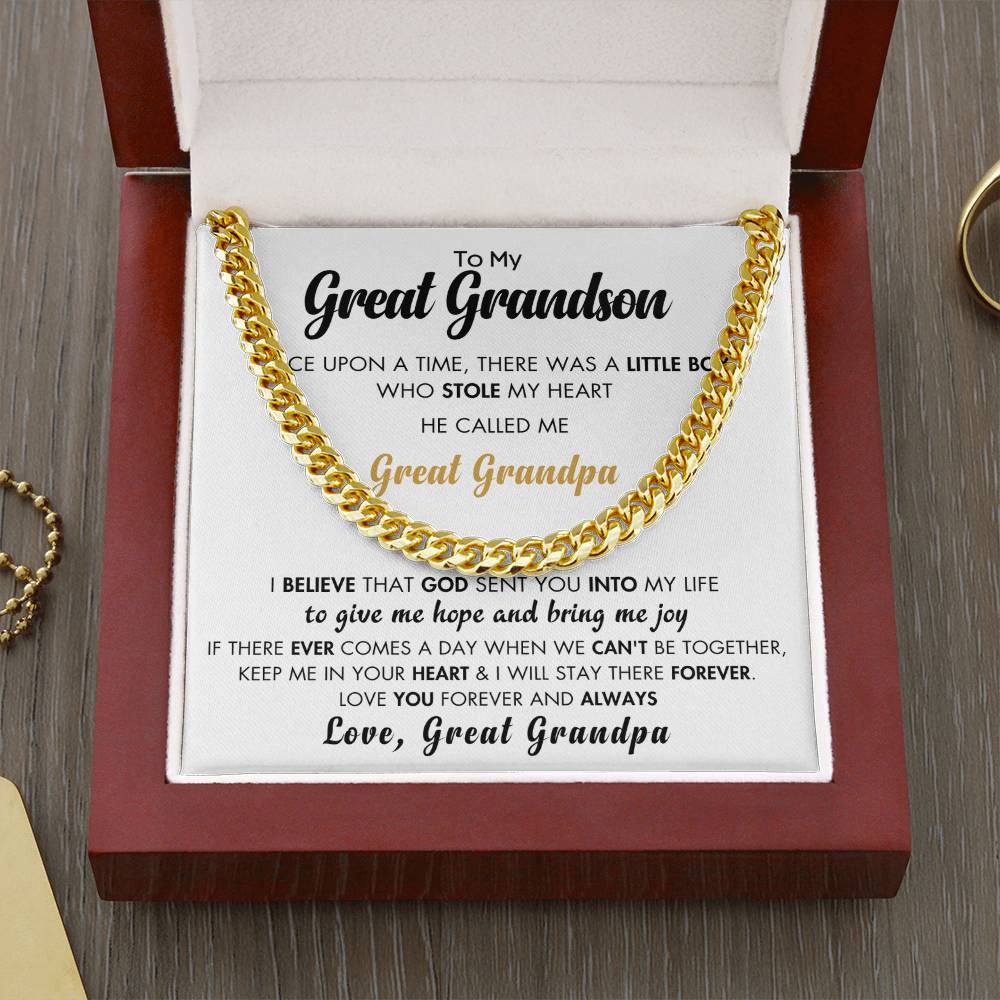 To My Great Grandson - You Stole My Heart - From Great Grandpa