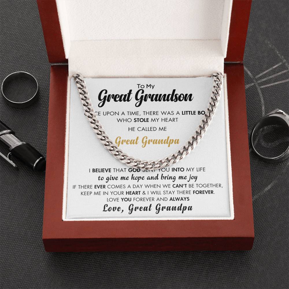 To My Great Grandson - You Stole My Heart - From Great Grandpa