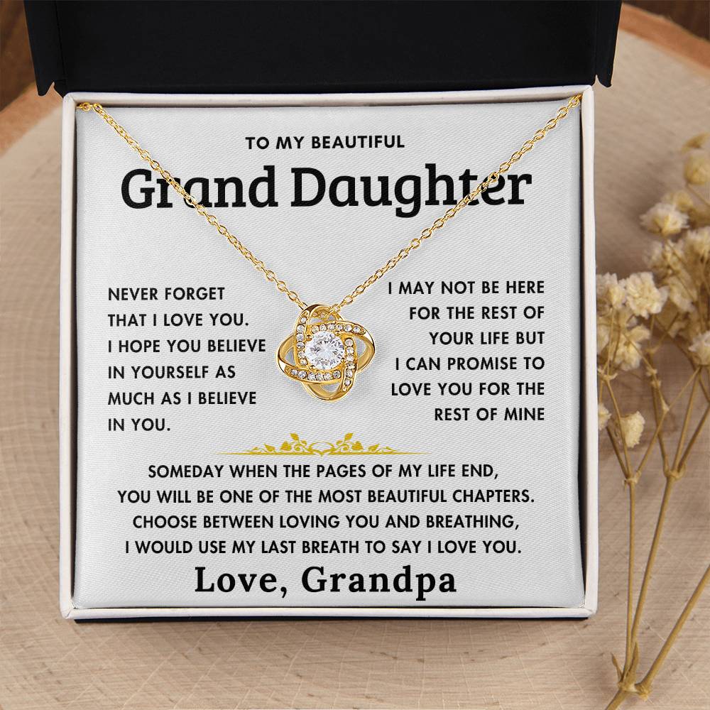 To My Beautiful Grand Daughter - Love You Forever - From Grandpa