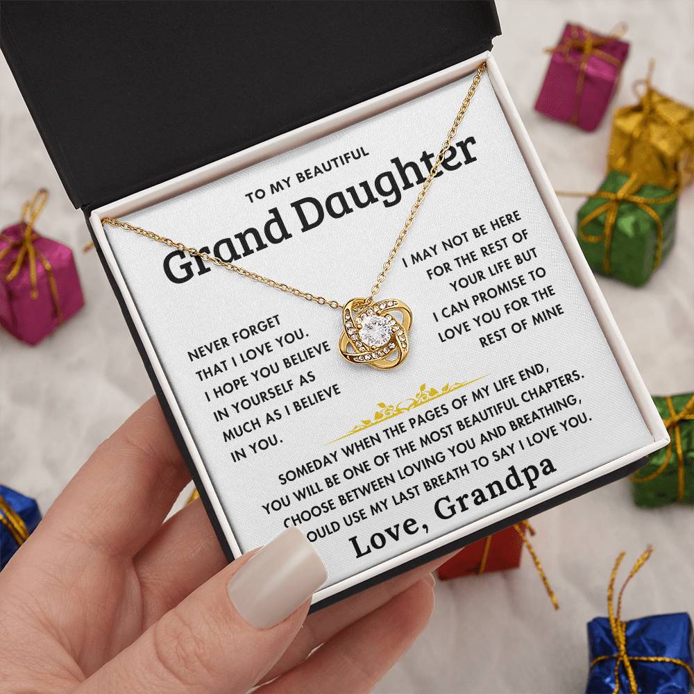 To My Beautiful Grand Daughter - Love You Forever - From Grandpa