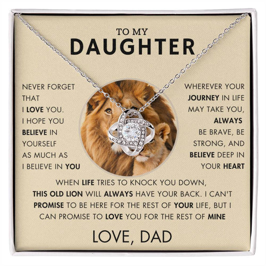 To My Daughter - Promise Necklace - Love, Dad - VR1