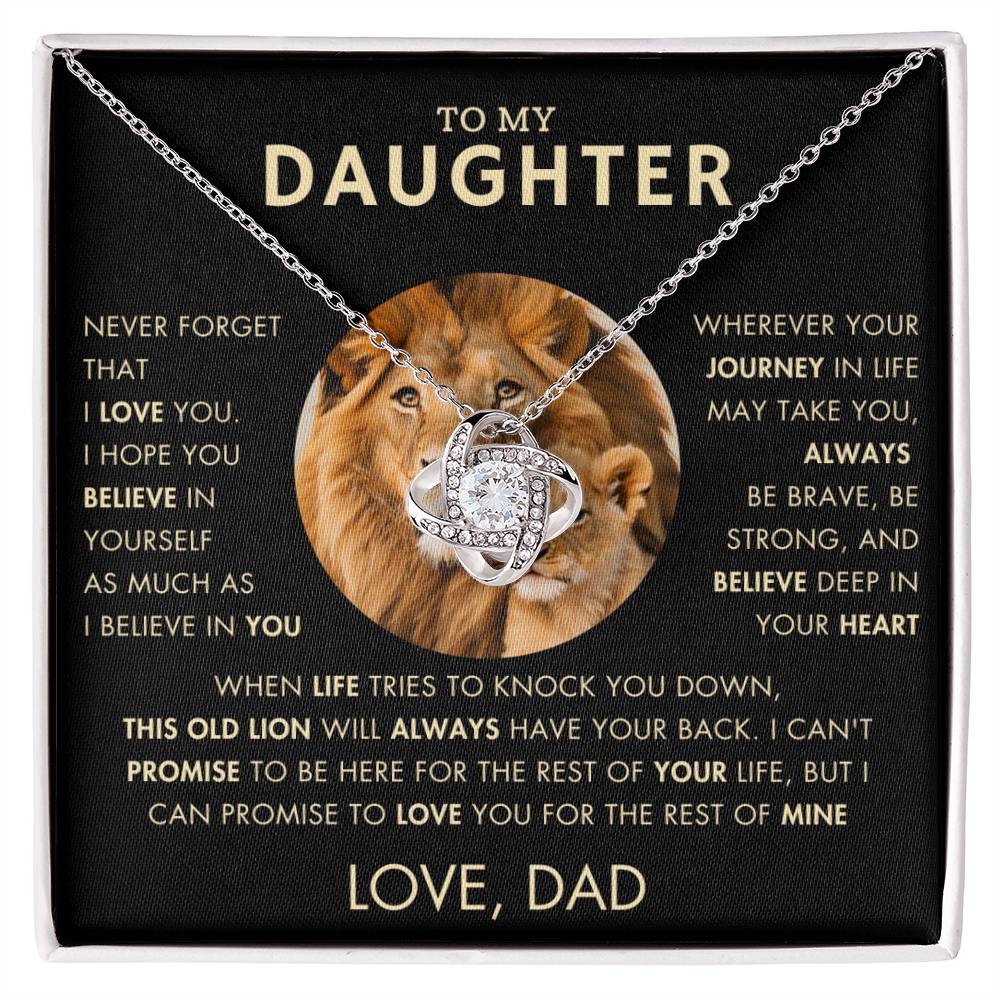 To My Daughter - Promise - Love Knot Necklace - VR2