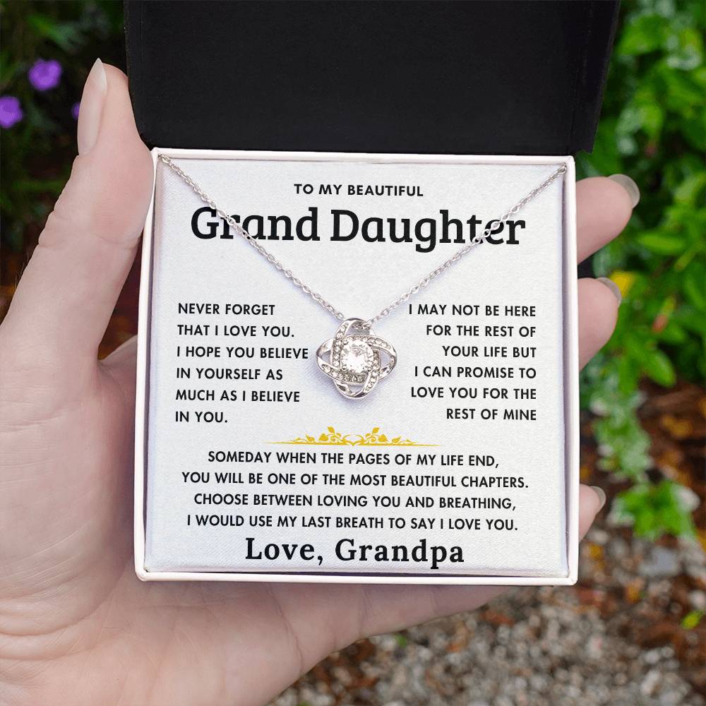 To My Beautiful Grand Daughter - Love You Forever - From Grandpa