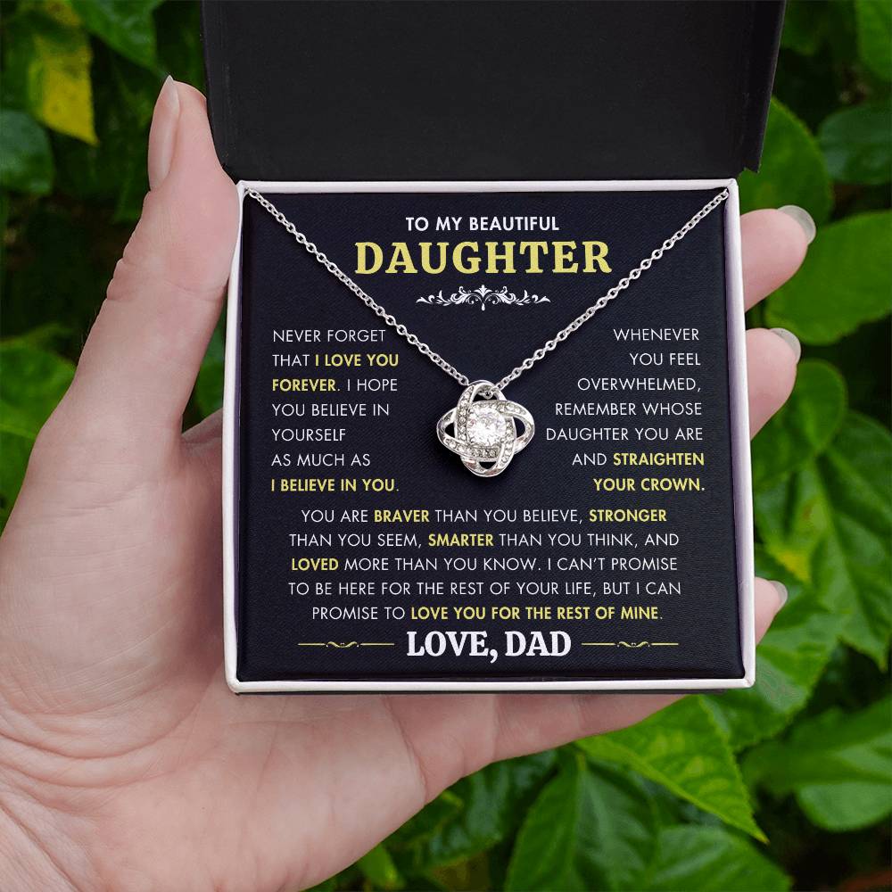 Gift For Daughter From Dad - Never Forget That I Love You - Believe In Yourself  - Love Dad - Holiday Gift