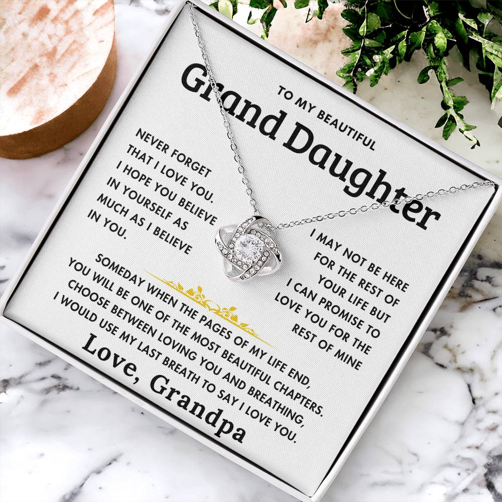 To My Beautiful Grand Daughter - Love You Forever - From Grandpa