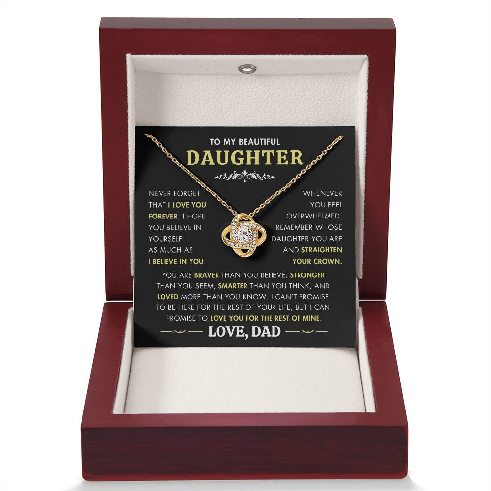 Gift For Daughter From Dad - Never Forget That I Love You - Believe In Yourself  - Love Dad - Holiday Gift