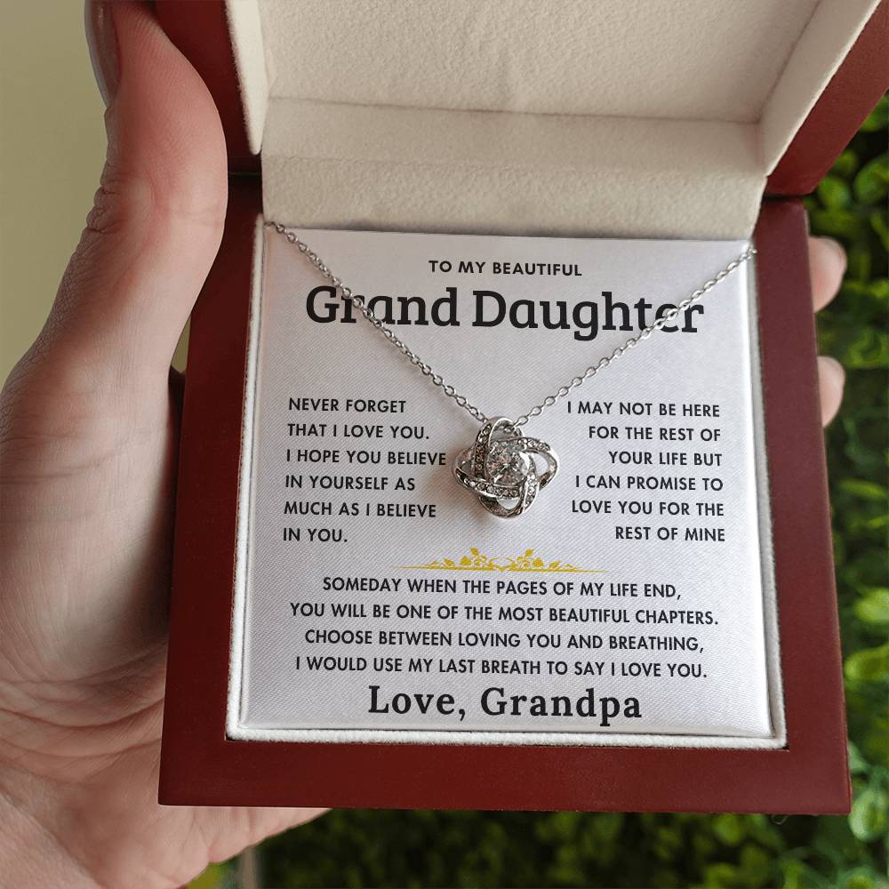 To My Beautiful Grand Daughter - Love You Forever - From Grandpa