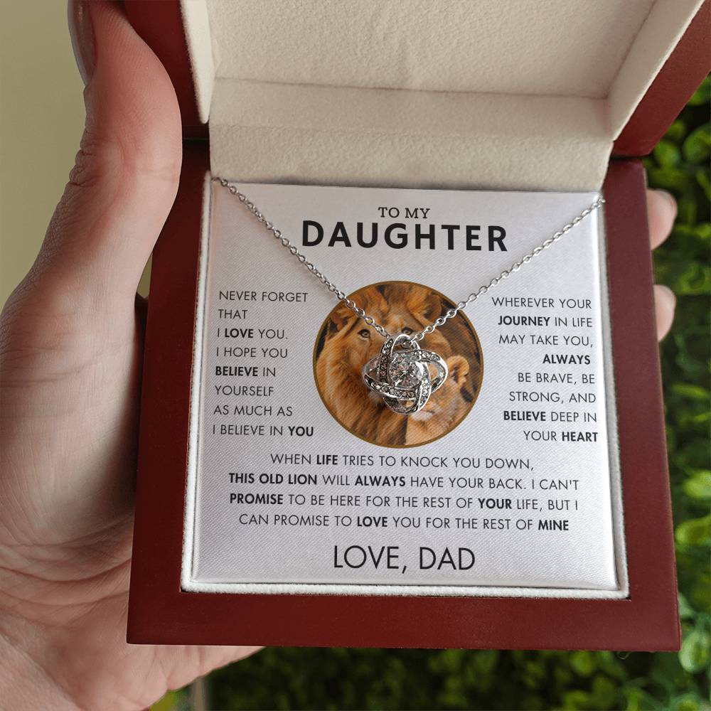 To My Daughter - Promise - Love Knot Necklace - VR5