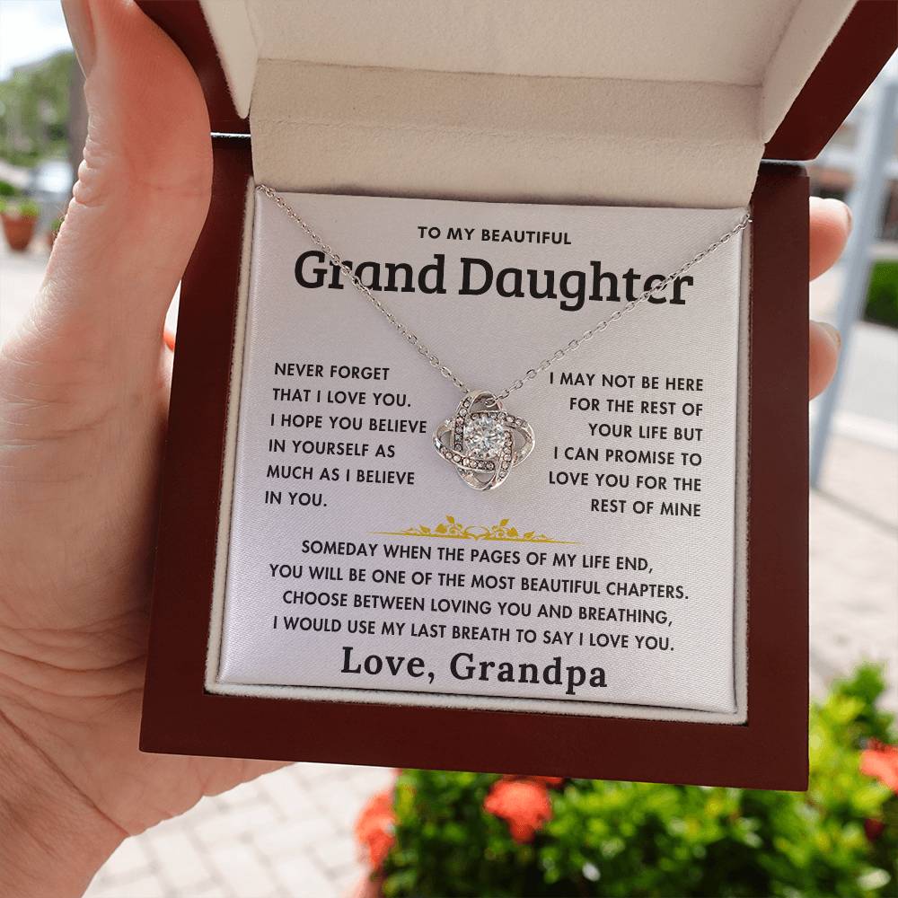 To My Beautiful Grand Daughter - Love You Forever - From Grandpa