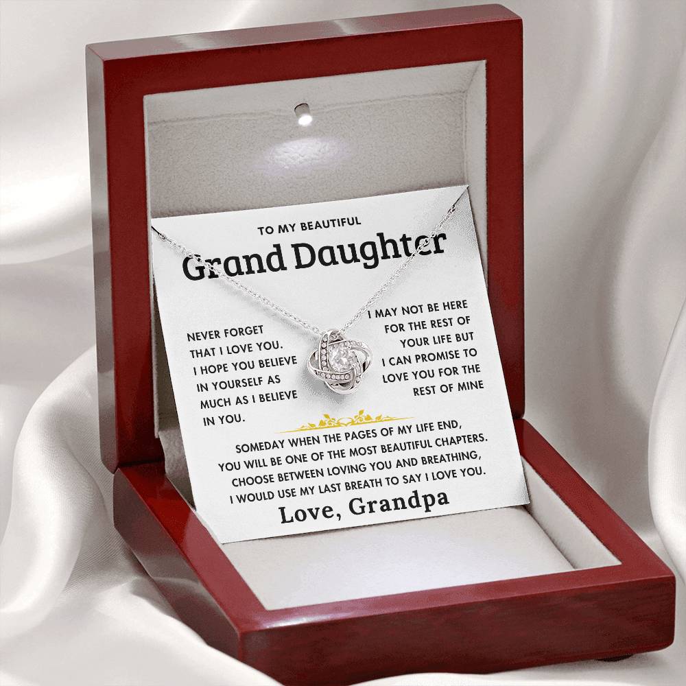 To My Beautiful Grand Daughter - Love You Forever - From Grandpa