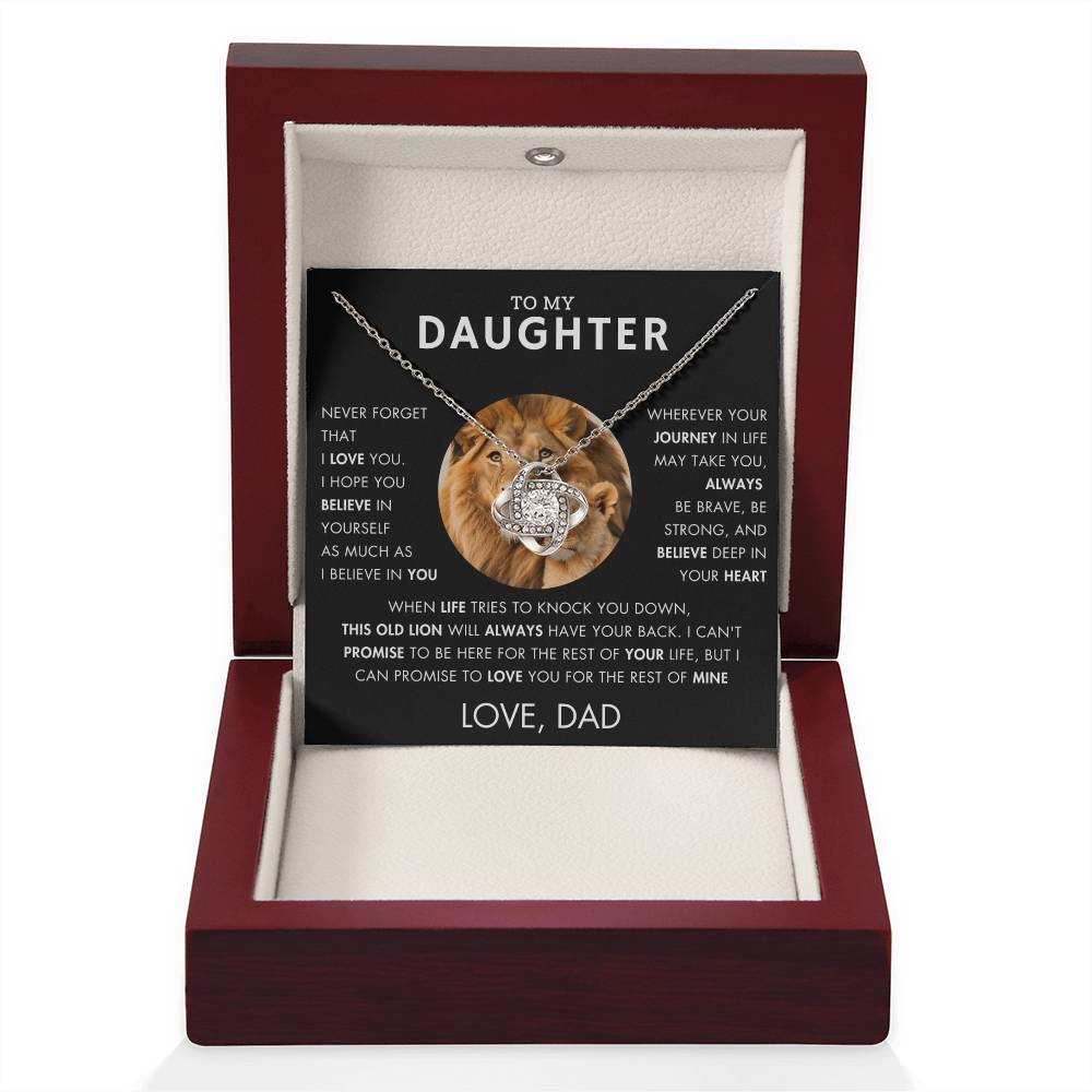 To My Daughter - Promise - Love Knot Necklace-VR3