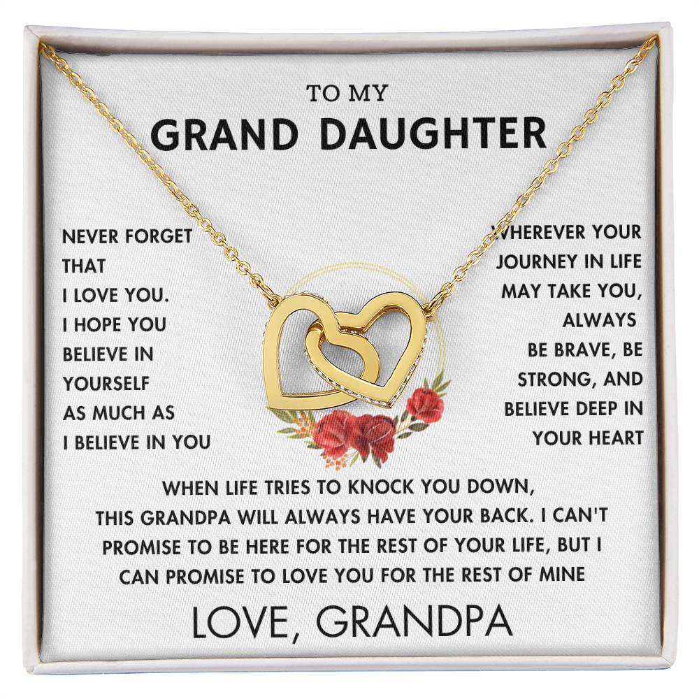 To My Grand Daughter - Always With You - Forever Love Necklace - WH