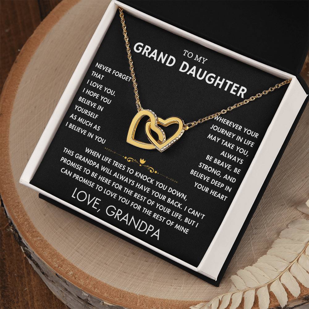 To My Grand Daughter - Always With You - Forever Love Necklace - BK