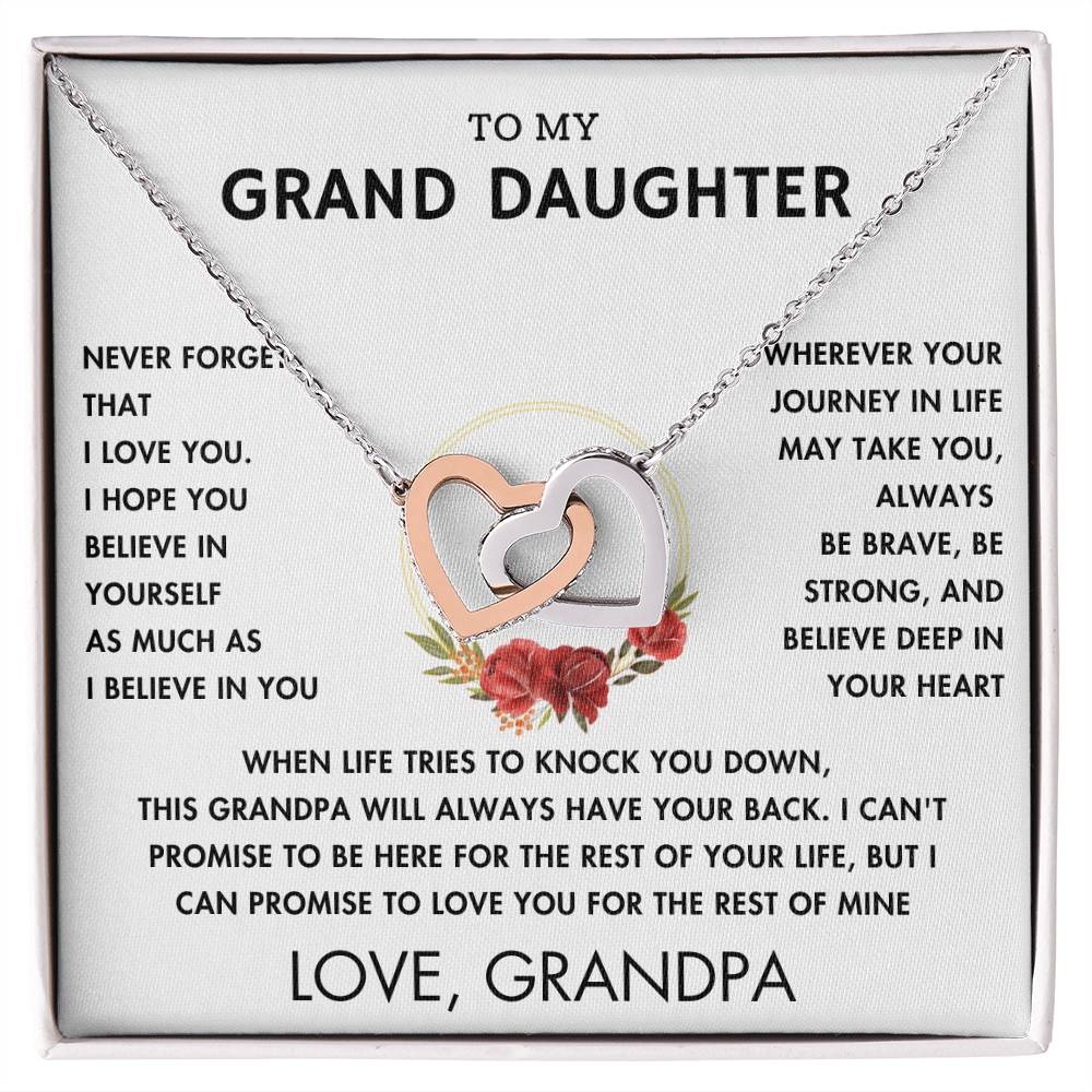 To My Grand Daughter - Always With You - Forever Love Necklace - WH