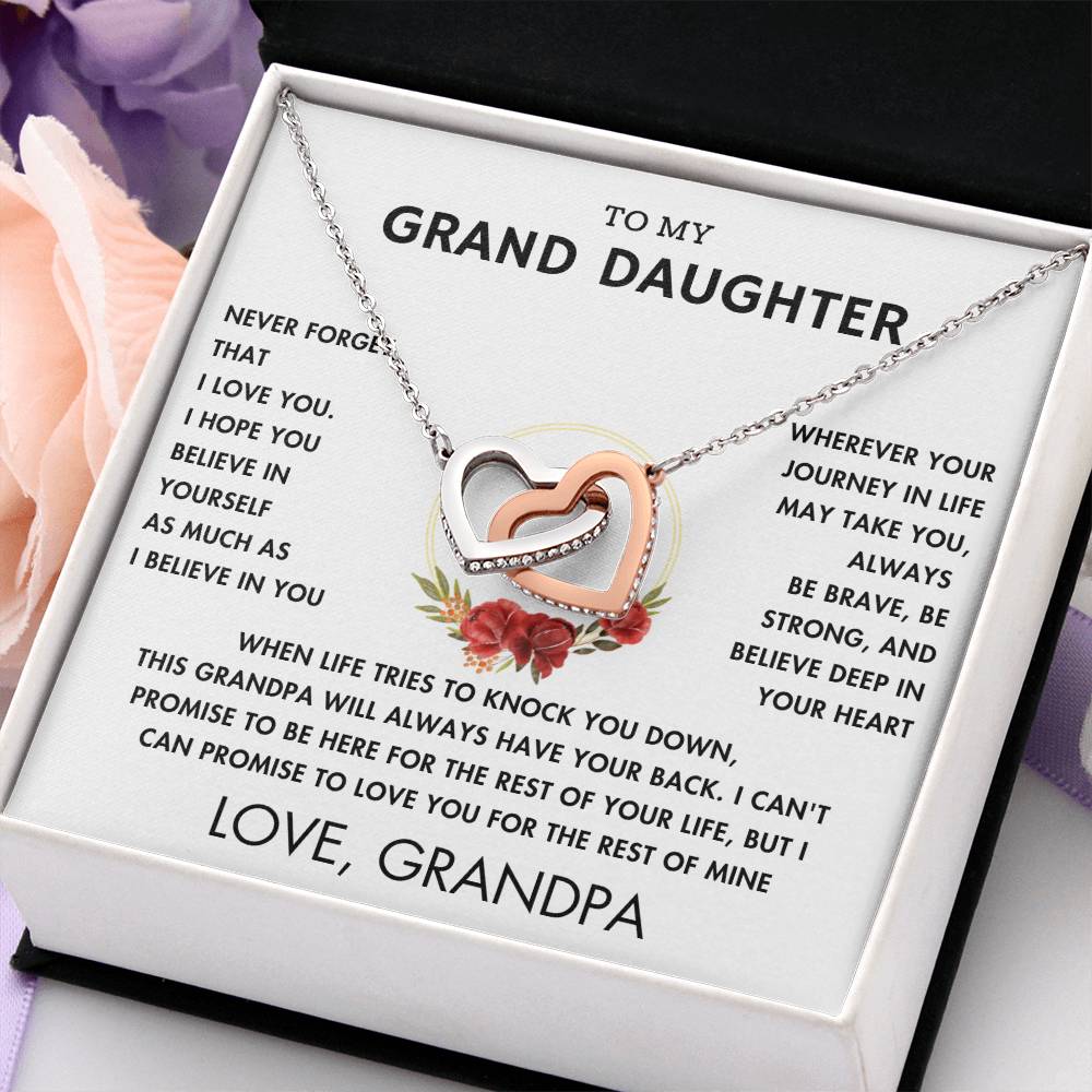 To My Grand Daughter - Always With You - Forever Love Necklace - WH