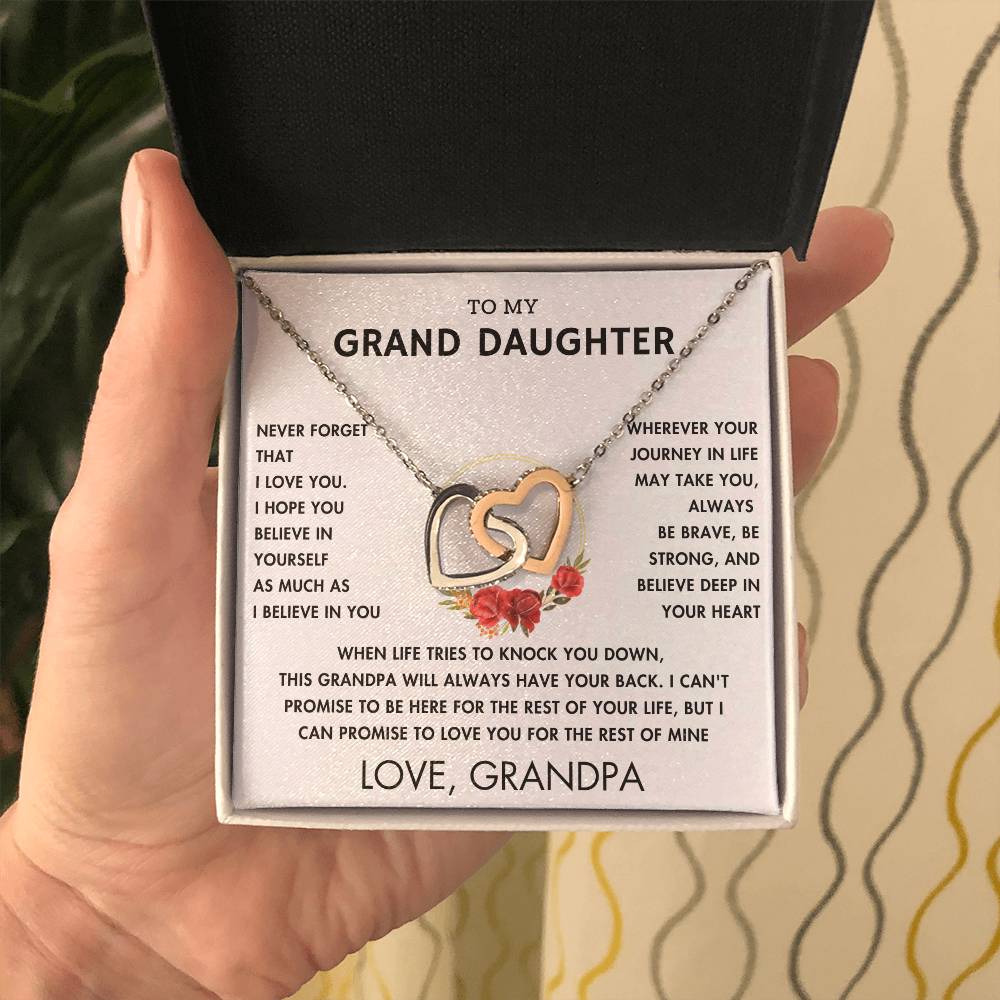 To My Grand Daughter - Always With You - Forever Love Necklace - WH