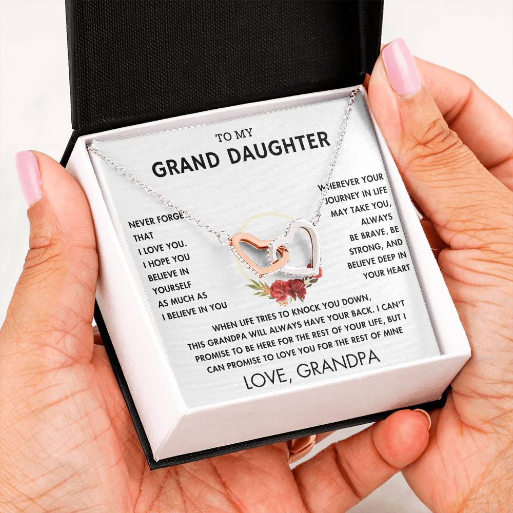 To My Grand Daughter - Always With You - Forever Love Necklace - WH