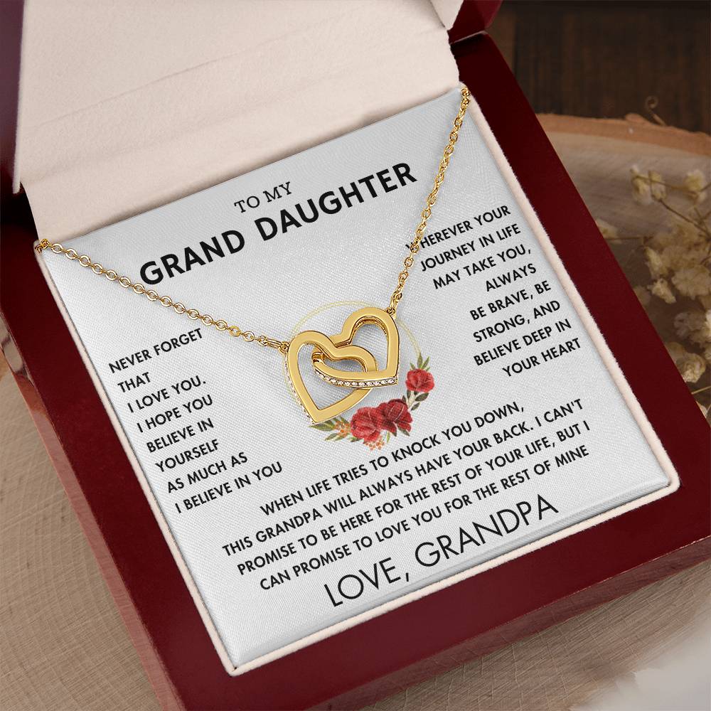 To My Grand Daughter - Always With You - Forever Love Necklace - WH