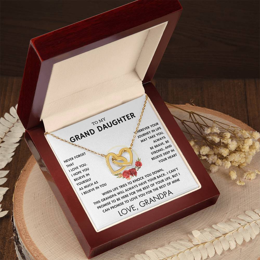 To My Grand Daughter - Always With You - Forever Love Necklace - WH