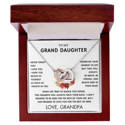 To My Grand Daughter - Always With You - Forever Love Necklace - WH