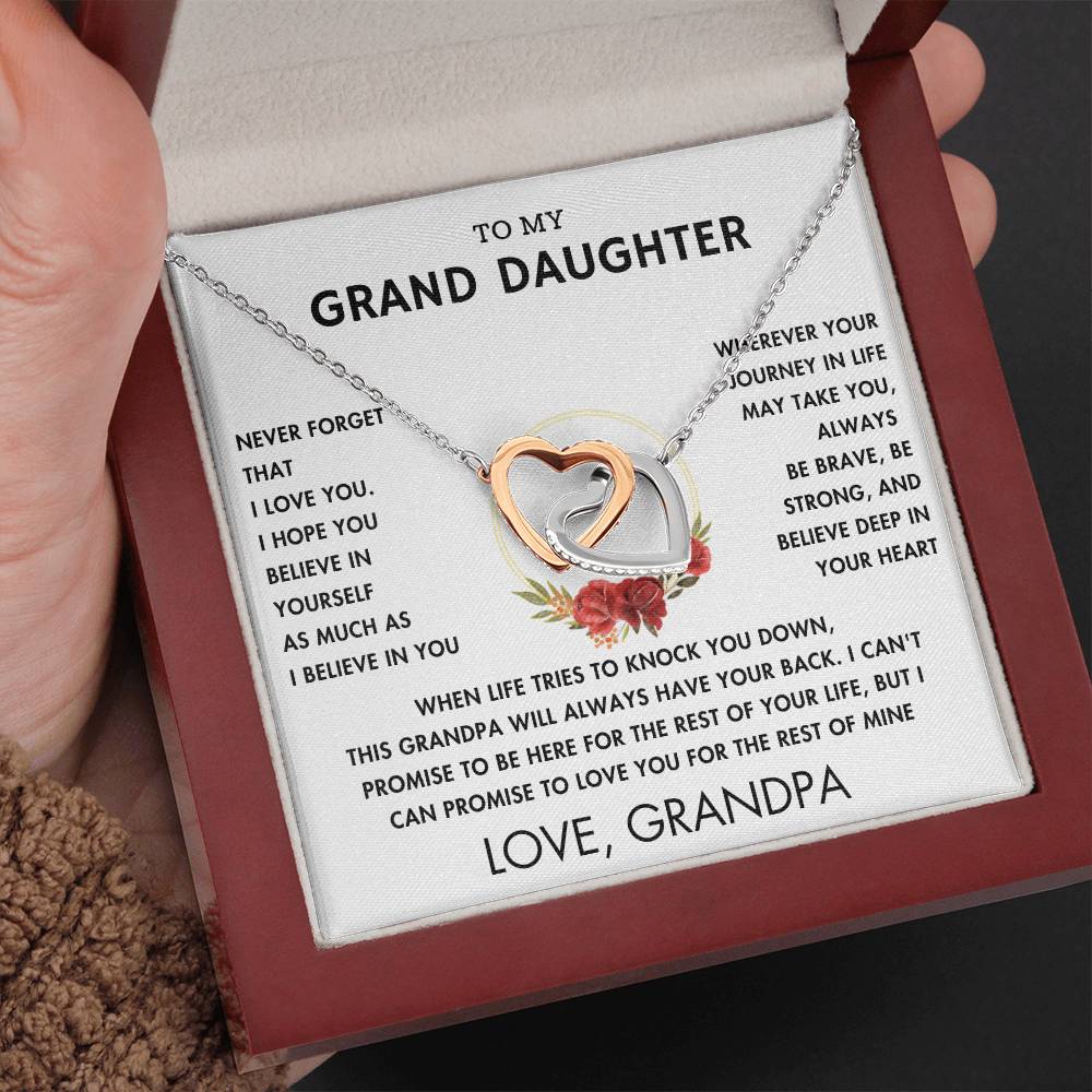 To My Grand Daughter - Always With You - Forever Love Necklace - WH