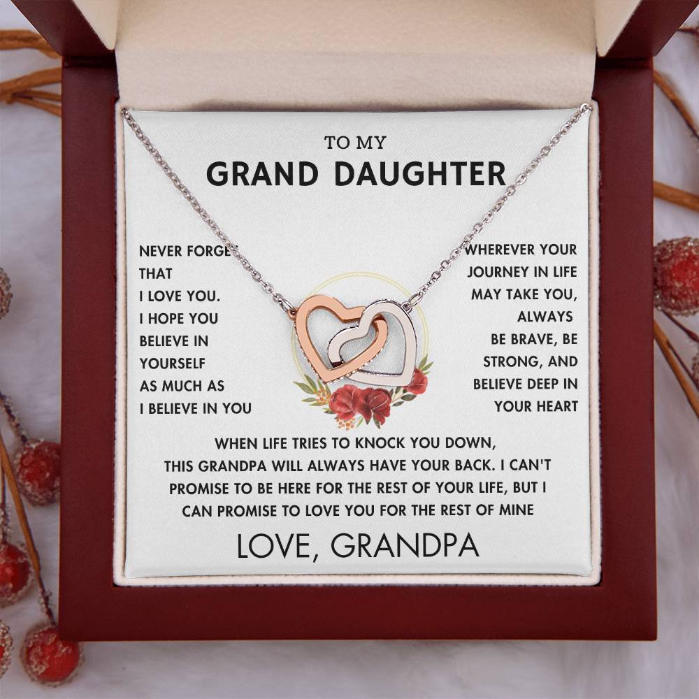 To My Grand Daughter - Always With You - Forever Love Necklace - WH