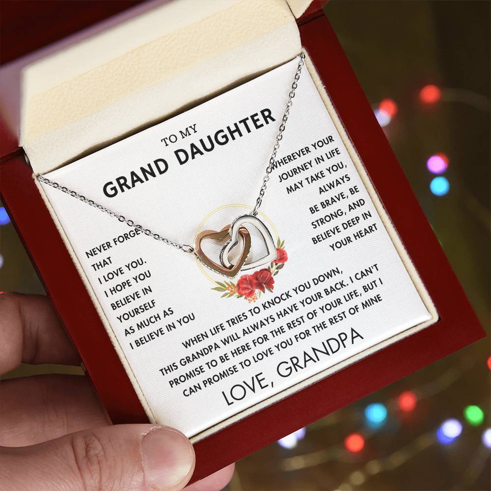 To My Grand Daughter - Always With You - Forever Love Necklace - WH