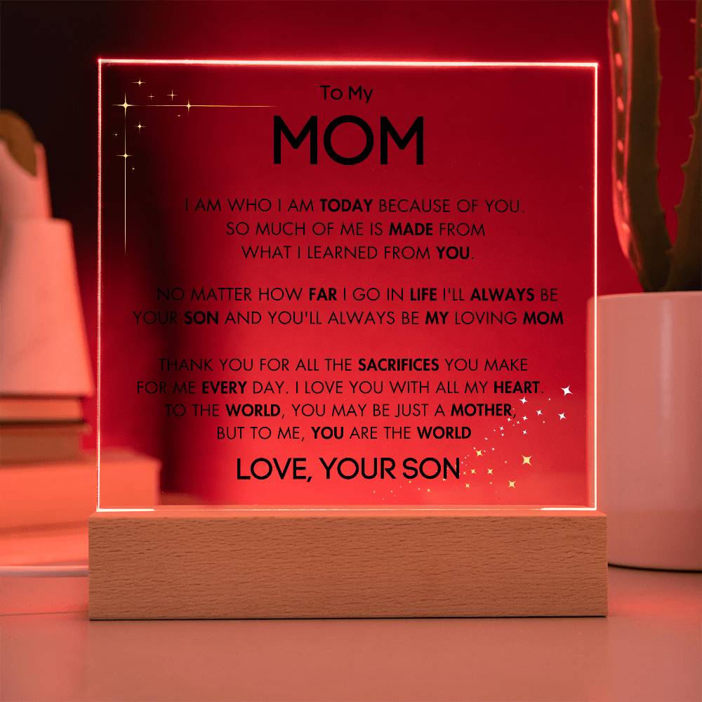 To My Mom - Thank You For The Sacrifices - From Son