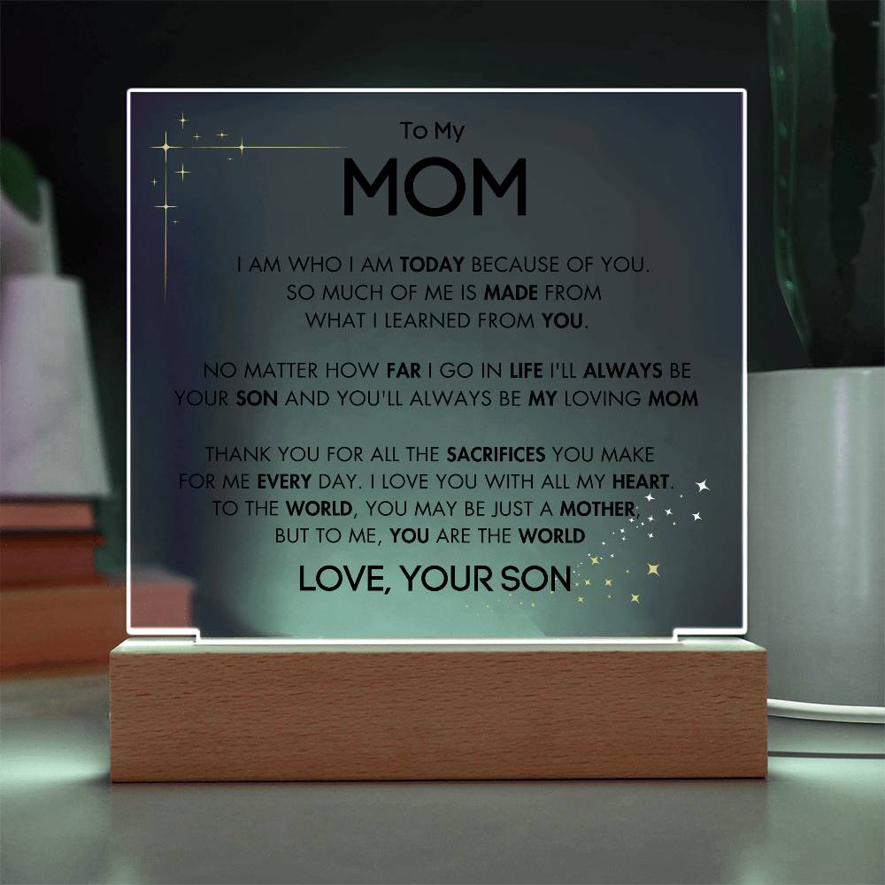 To My Mom - Thank You For The Sacrifices - From Son