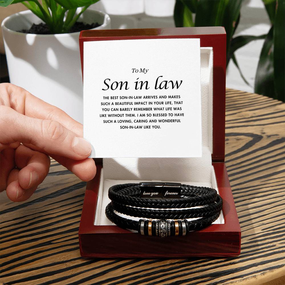 To My Son-In-Law - It's Such a Joy Having You - Love You Forever Bracelet