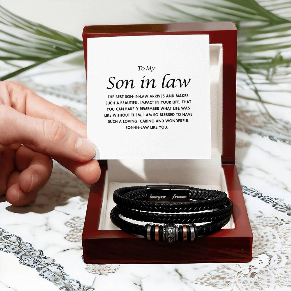 To My Son-In-Law - It's Such a Joy Having You - Love You Forever Bracelet