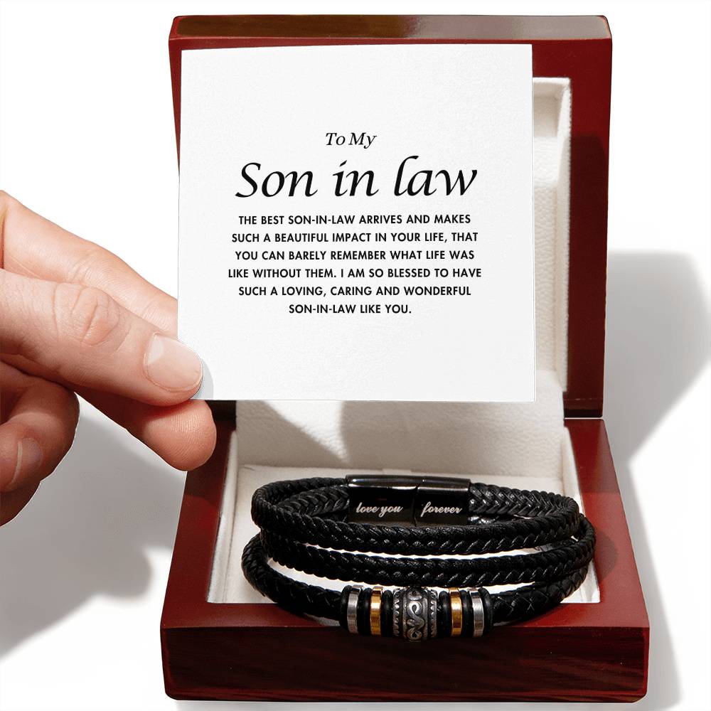 To My Son-In-Law - It's Such a Joy Having You - Love You Forever Bracelet