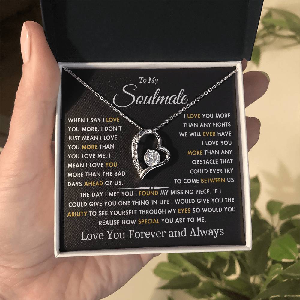 To My Soulmate - The Day I Met You - Best Gift for Soulmate - Forever Love Necklace