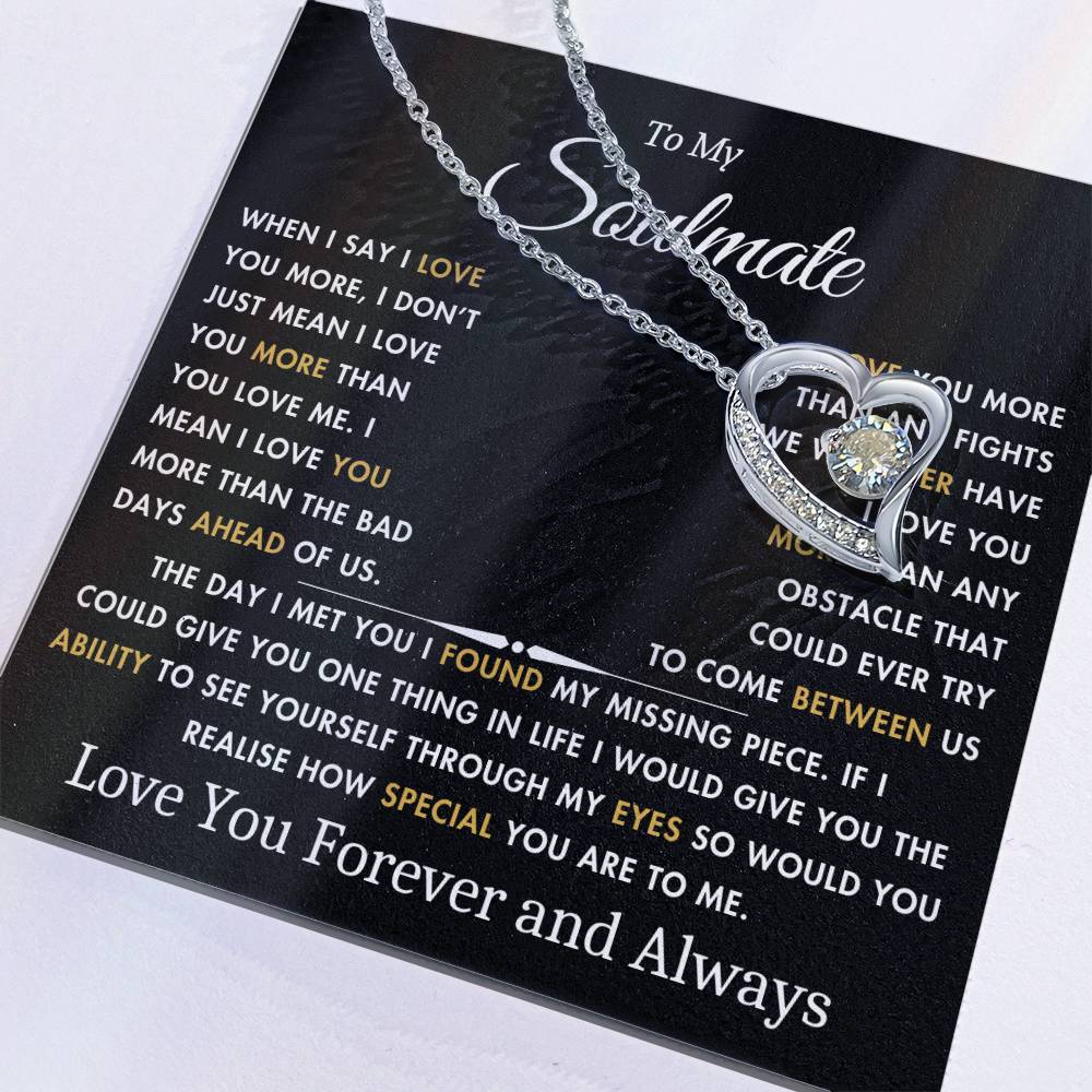 To My Soulmate - The Day I Met You - Best Gift for Soulmate - Forever Love Necklace