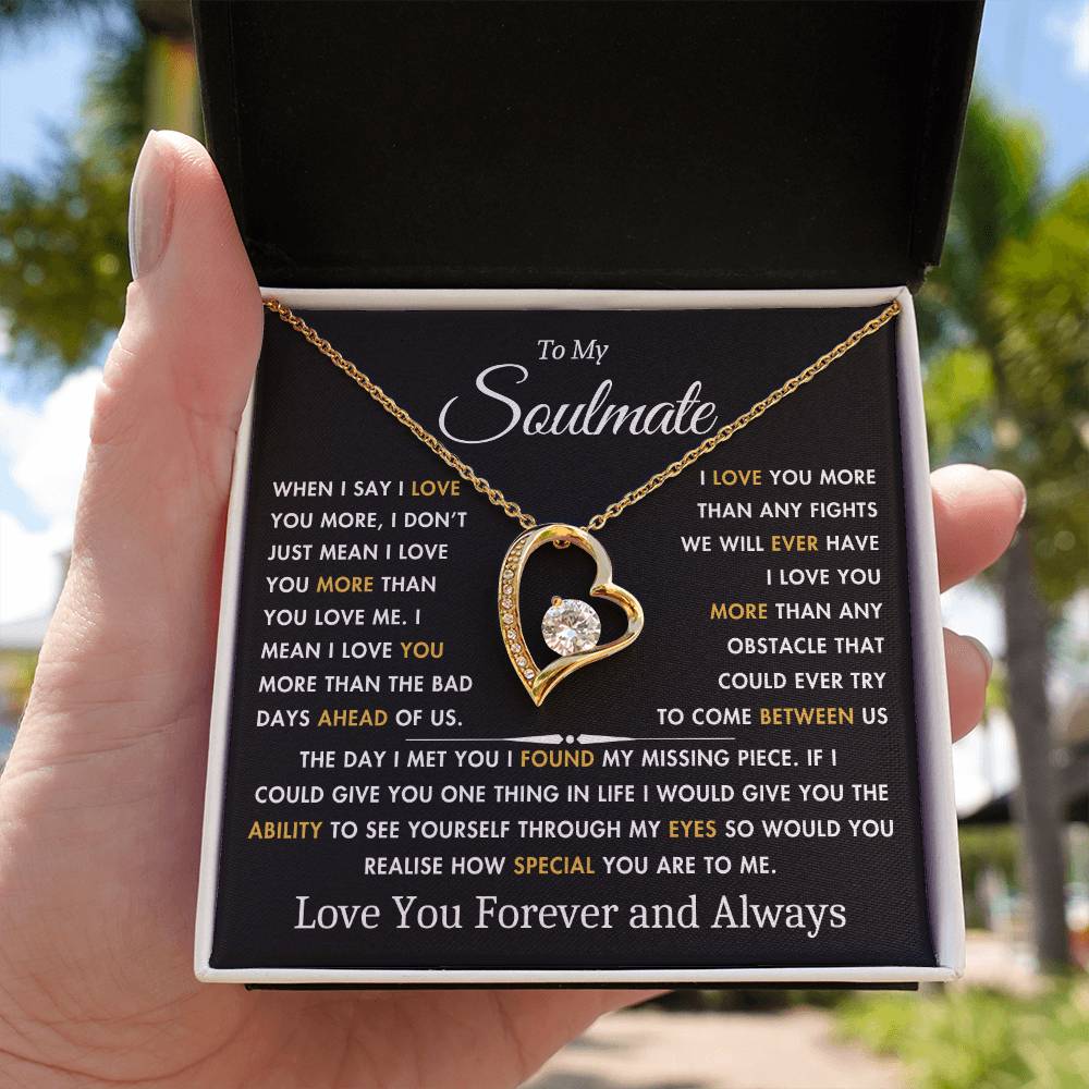 To My Soulmate - The Day I Met You - Best Gift for Soulmate - Forever Love Necklace