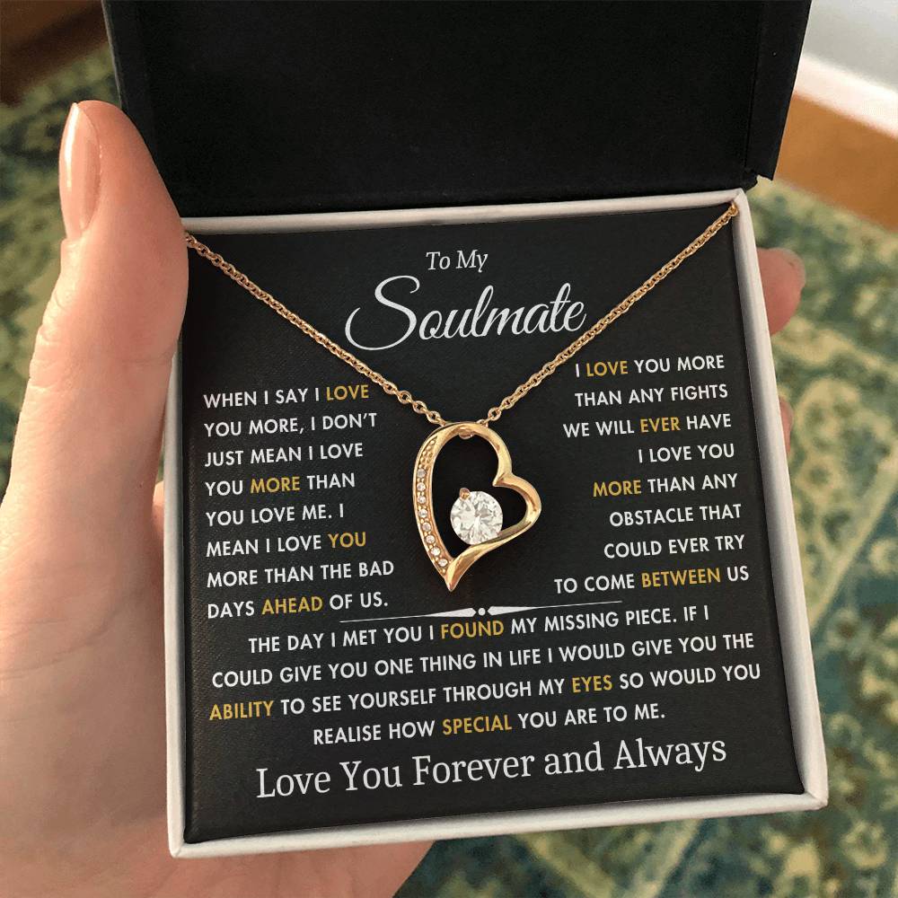 To My Soulmate - The Day I Met You - Best Gift for Soulmate - Forever Love Necklace