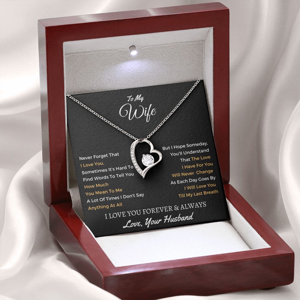 To My Wife - Valentine Necklace - Love You Till My Breath